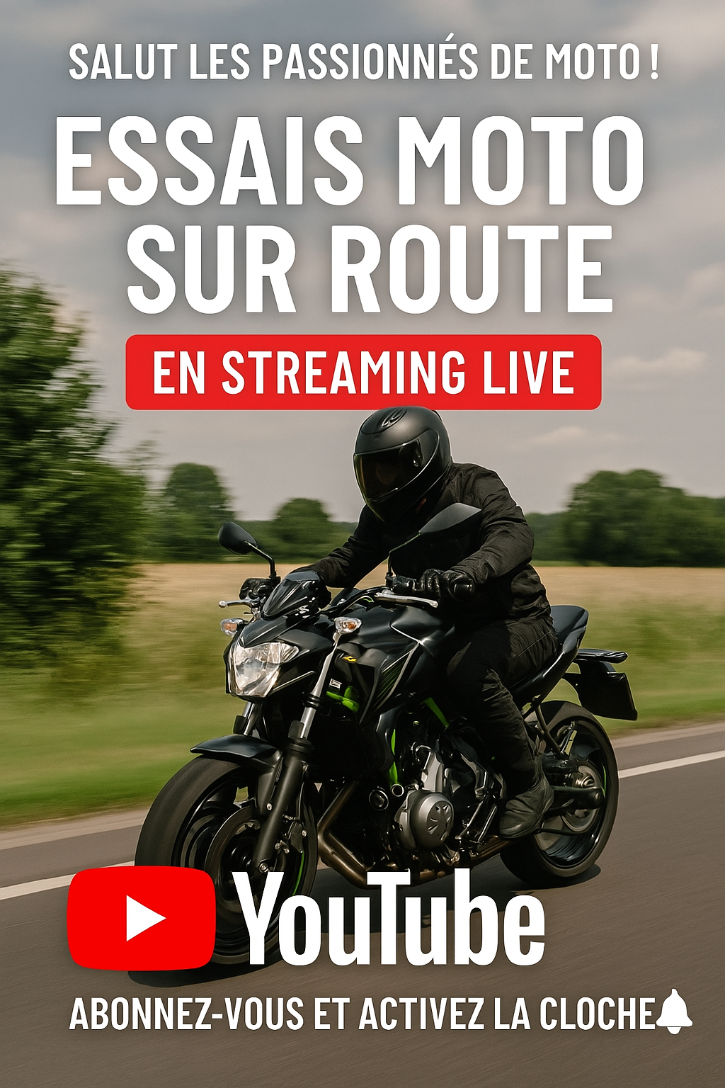 Motard moto balade campagne